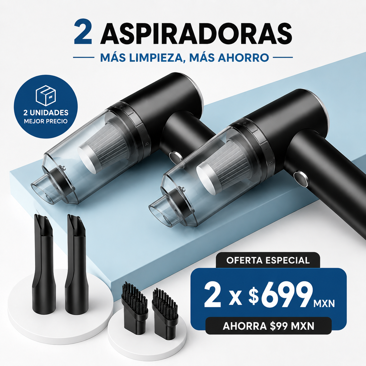 Mini Aspiradora De Mano Portatil 2 En 1