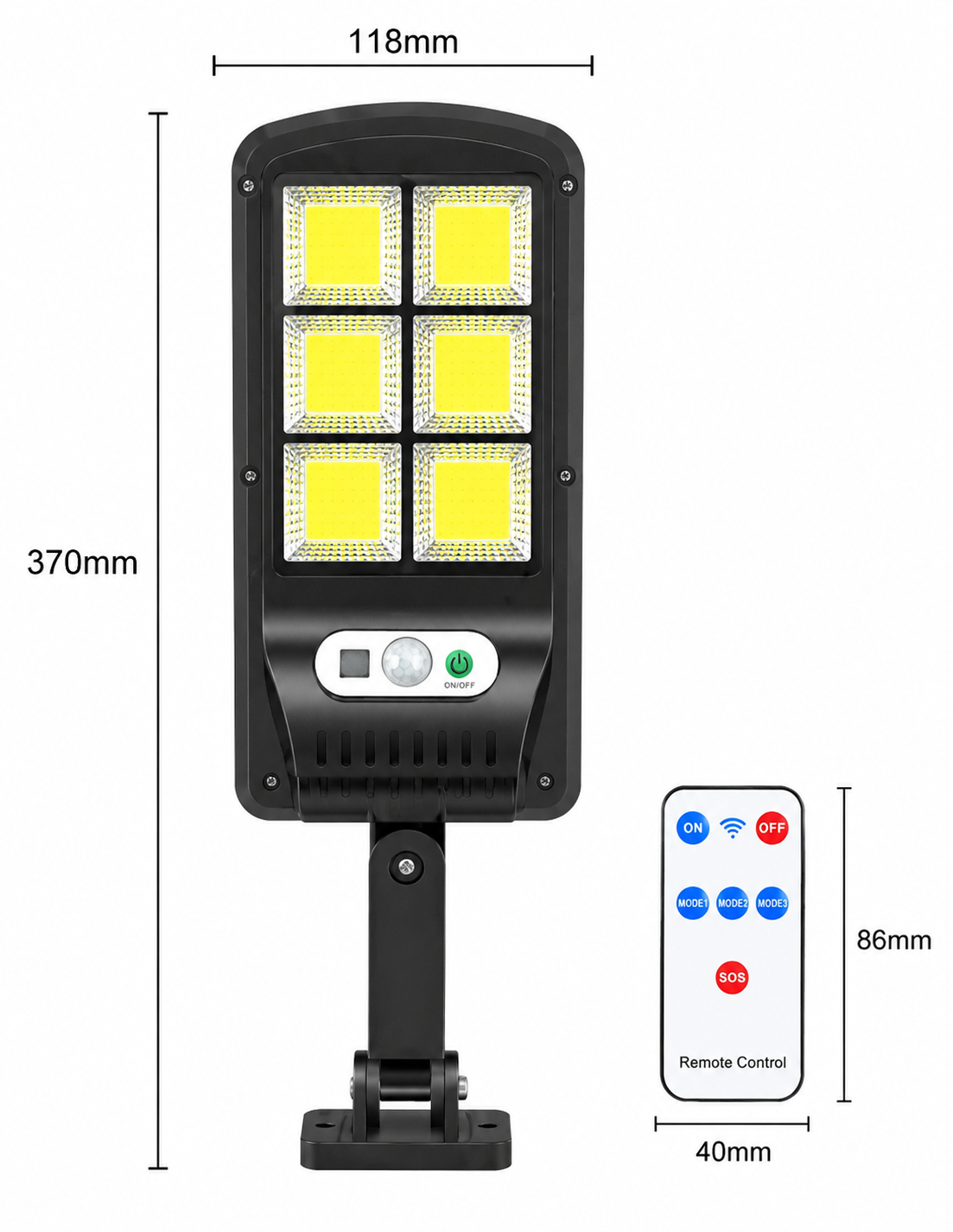 Seguridad Solar 24/7 - Lámpara con Sensor y Control Remoto